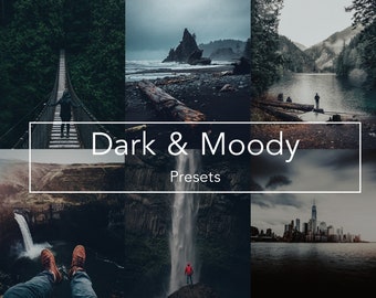 10 Dark and Moody Mobile Lightroom Presets - Desktop Presets - Instagram Presets - Lifestyle Presets - lightroom presets - Blogger Presets
