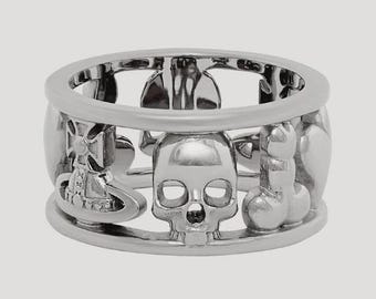 Selten - Vivienne Westwood Leonce Ring aus Sterlingsilber - Größe L
