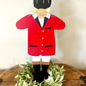 Handpainted Wood Derby Bugler - Horse Racing Decor