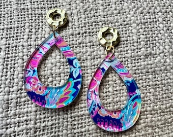 Lilly Print Earrings