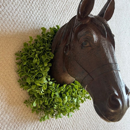 Horse Head Wall Metal Art Hanging With Rustic Copper Finish Etsy