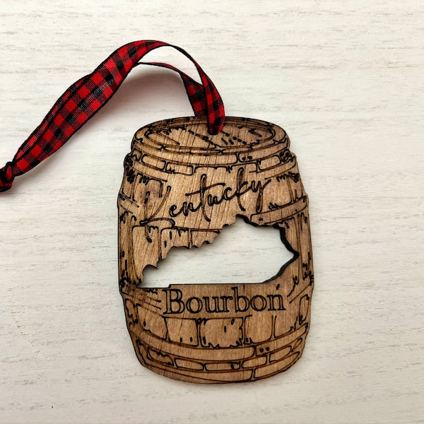 Bourbon Barrel Ornament Kentucky bottle tag