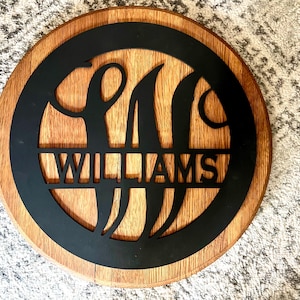 Tapa de barril de bourbon con nombre personalizado imagen 1