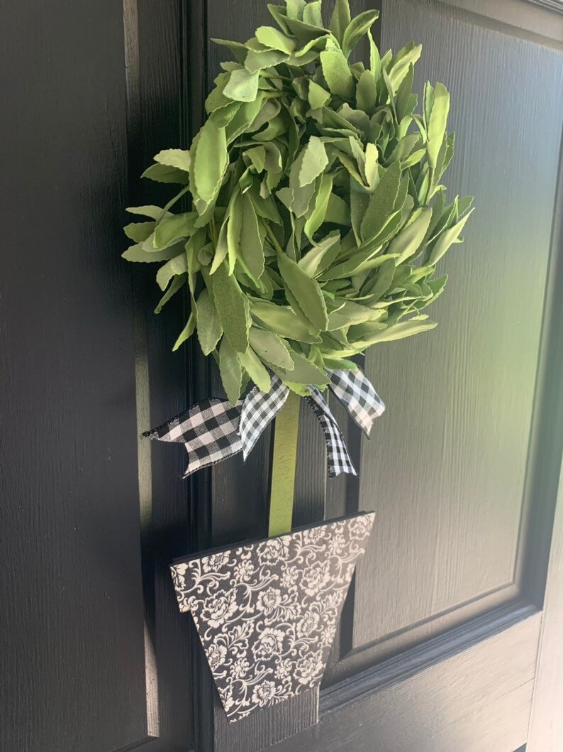 Topiary Door Hanger Etsy