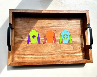 Jockey Silks Serving Tray