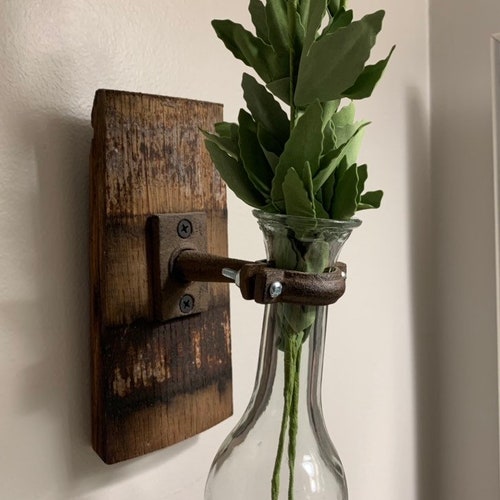Wine Bottle Wall Vase Etsy