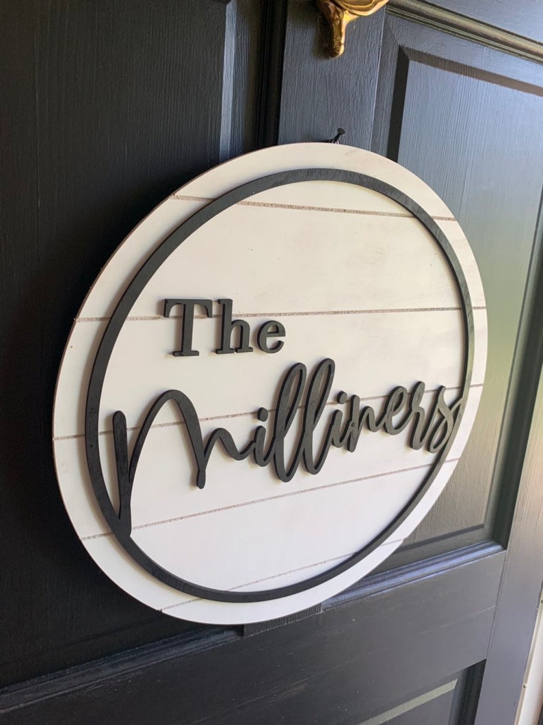 Personalized Door Hanger Custom Shiplap