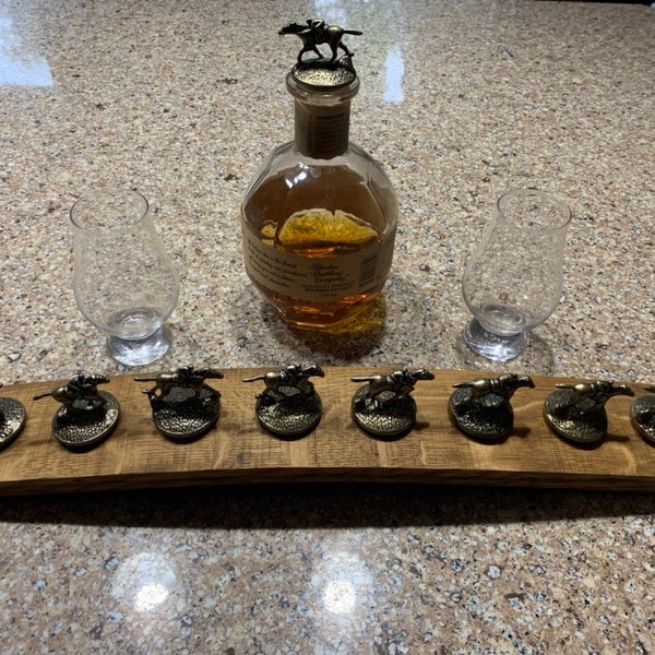 Blanton's Bourbon Cork Stopper Display – Rustic Barrel Stave Wood Holder, Blantons Whiskey Accessory-507454