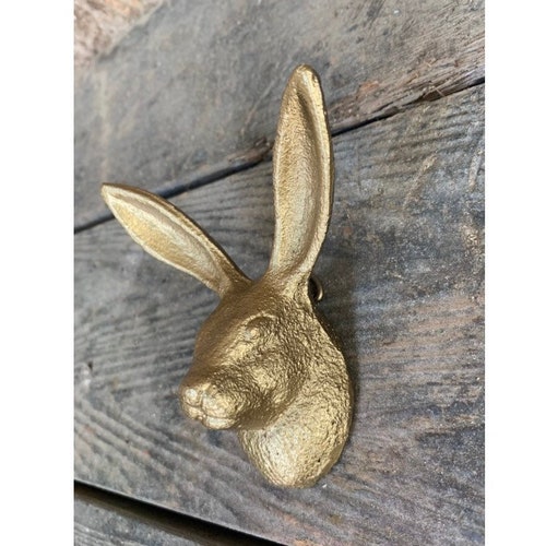 Vintage Brass Hook Hanger Half Half Rabbit Figurine Wall Etsy