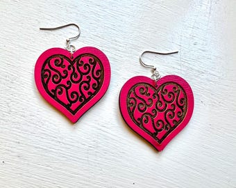 Pendientes de corazón de San Valentín