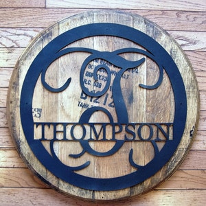 Custom Name Bourbon Barrel Lid
