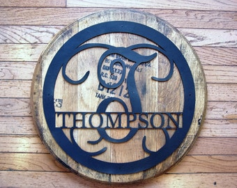 Tapa de barril de bourbon con nombre personalizado