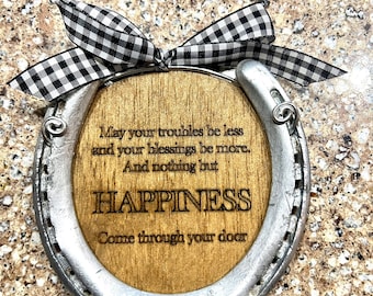 Irish Blessing Good Luck Horseshoe