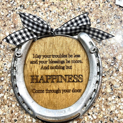 Irish Blessing Good Luck Horseshoe Etsy