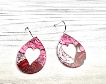 Heart Teardrop Earrings