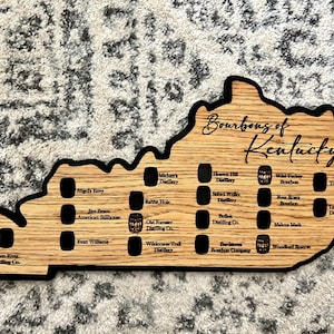 Kentucky Bourbons Trail Map Wall Hanging