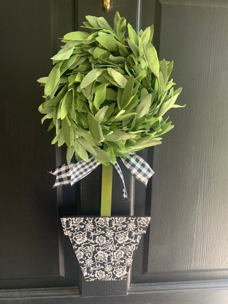 Topiary Door Hanger Etsy