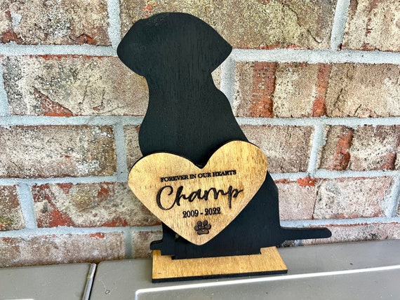 Black Lab Memorial Sign