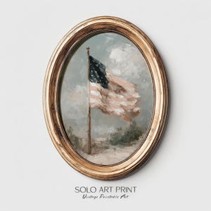 Vintage USA Flag Printable Art | Rustic Patriotic Wall Decor (Digital Download)