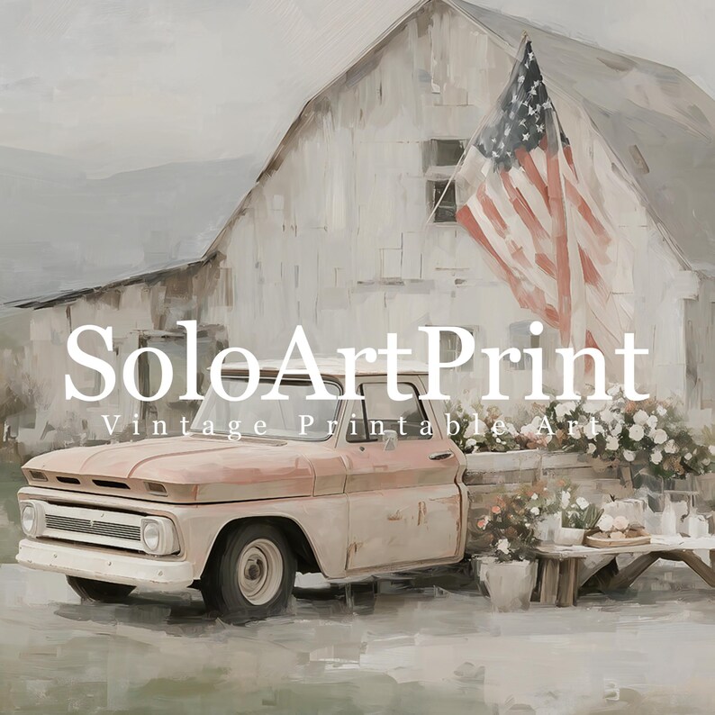 Vintage Americana Printable Wall Art Bundle | Rustic Patriotic July 4th ...