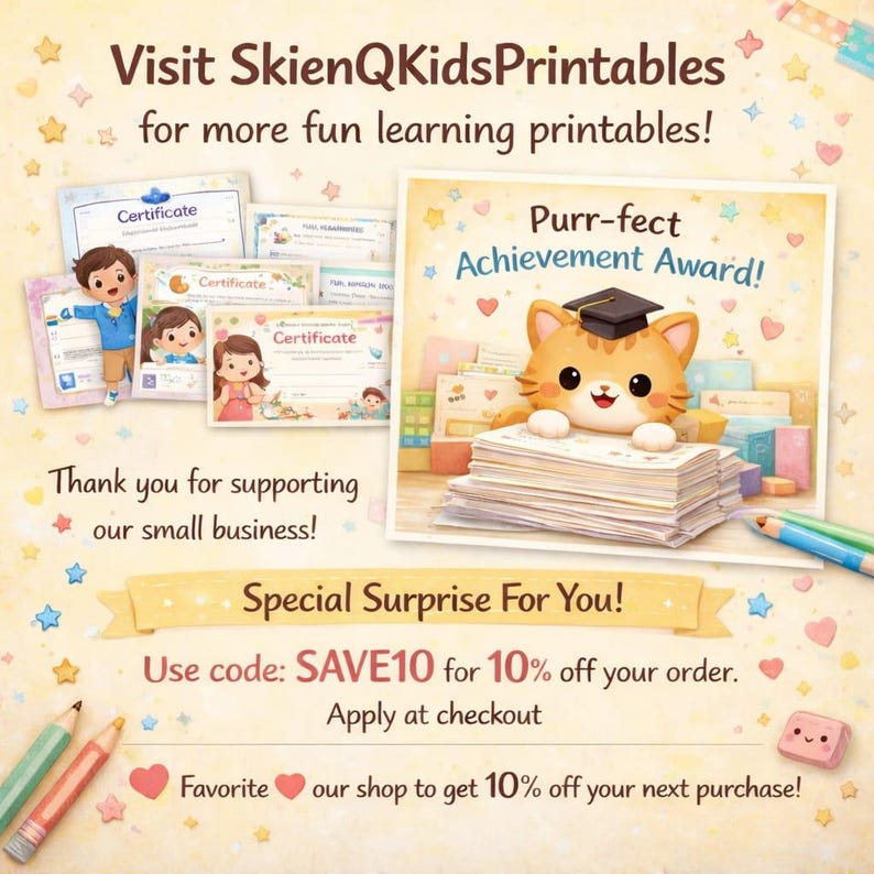 Kindergarten Math Workbook Printable | Number Tracing Worksheet | Preschool Math Activities | Counting Practice for Kids | Homeschool PDF image 10