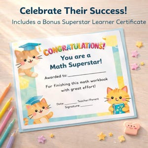 Kindergarten Math Workbook Printable | Number Tracing Worksheet | Preschool Math Activities | Counting Practice for Kids | Homeschool PDF image 4