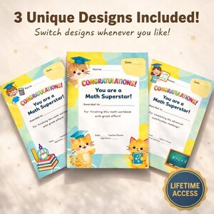 Kindergarten Math Workbook Printable | Number Tracing Worksheet | Preschool Math Activities | Counting Practice for Kids | Homeschool PDF image 6