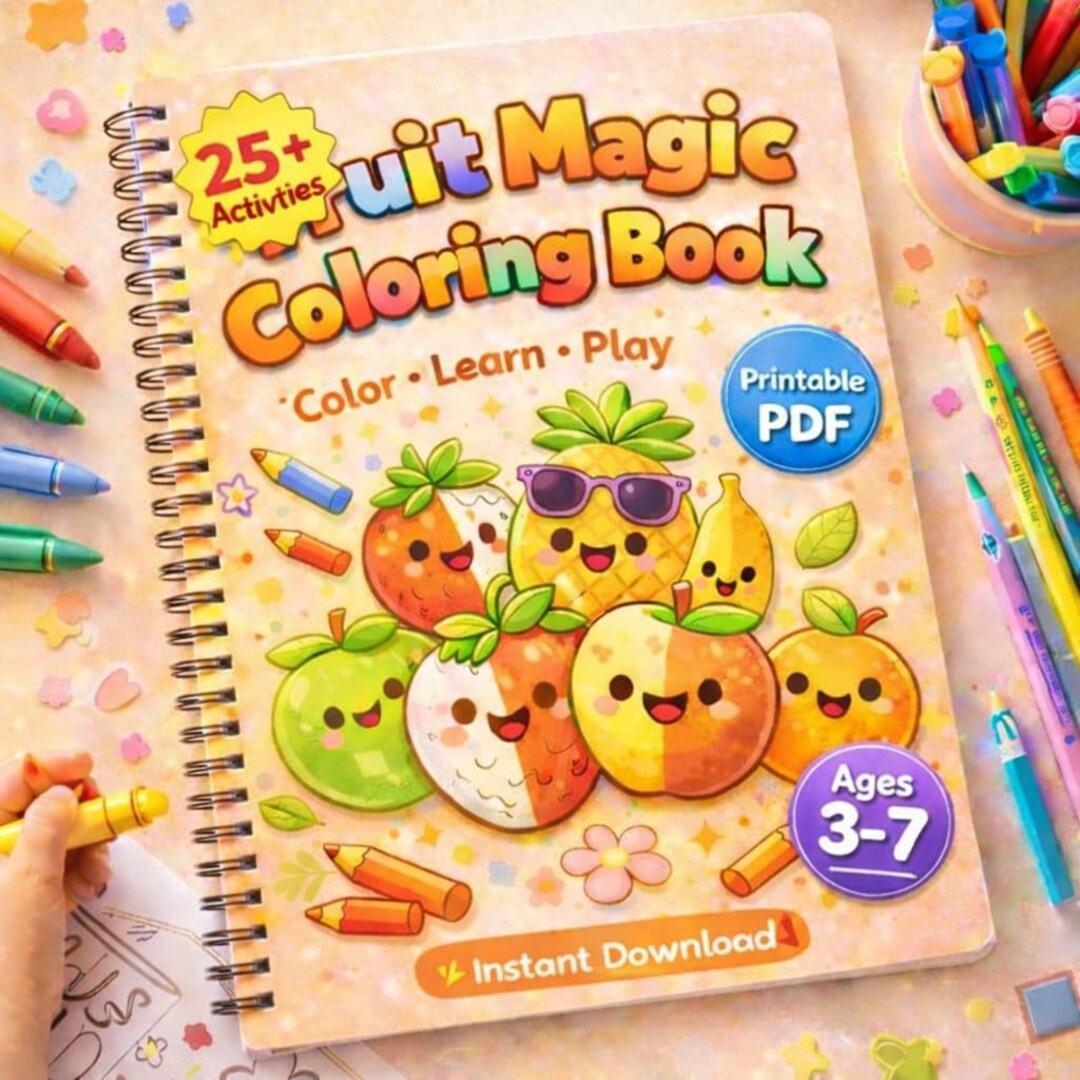 Fruit Coloring Pages for Kids Printable PDF | Preschool Coloring ...