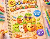 Fruit Coloring Pages for Kids Printable PDF | Preschool Coloring Activity | Toddler Coloring Book | Fine Motor Skills Worksheets Ages 3–7