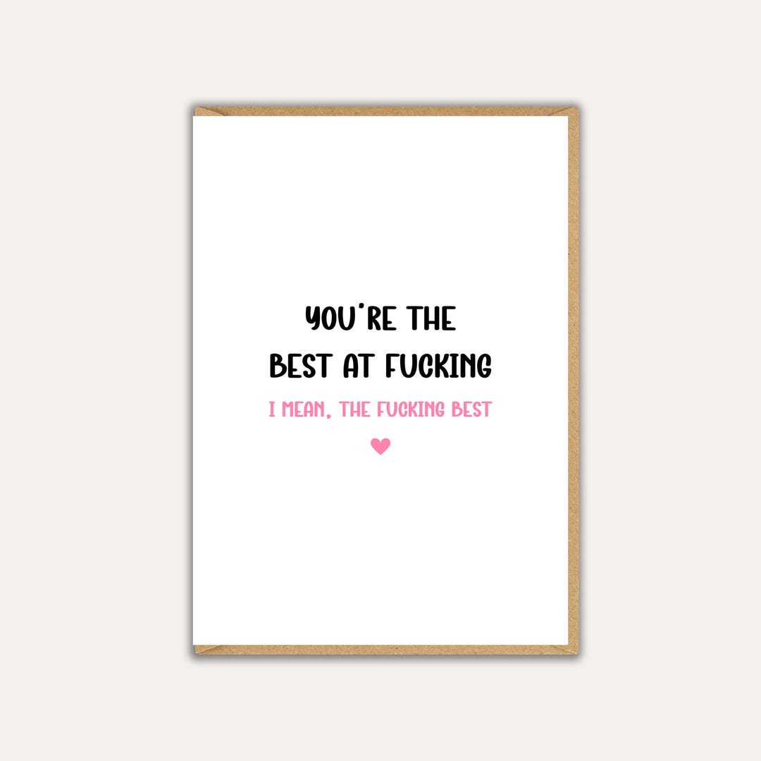 Funny Rude Card for Partner, Cheeky Love Card With Swear Words ...