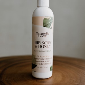 Hibiscus & Honey Leave In conditioner styling cream detangler hair growth NaturelleGrow Hair Moisturier