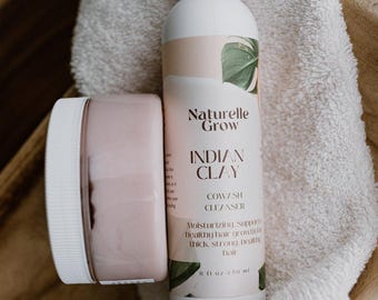 Indian Rose Clay Hair Cleanser low lather sulfate free Shampoo  NaturelleGrow