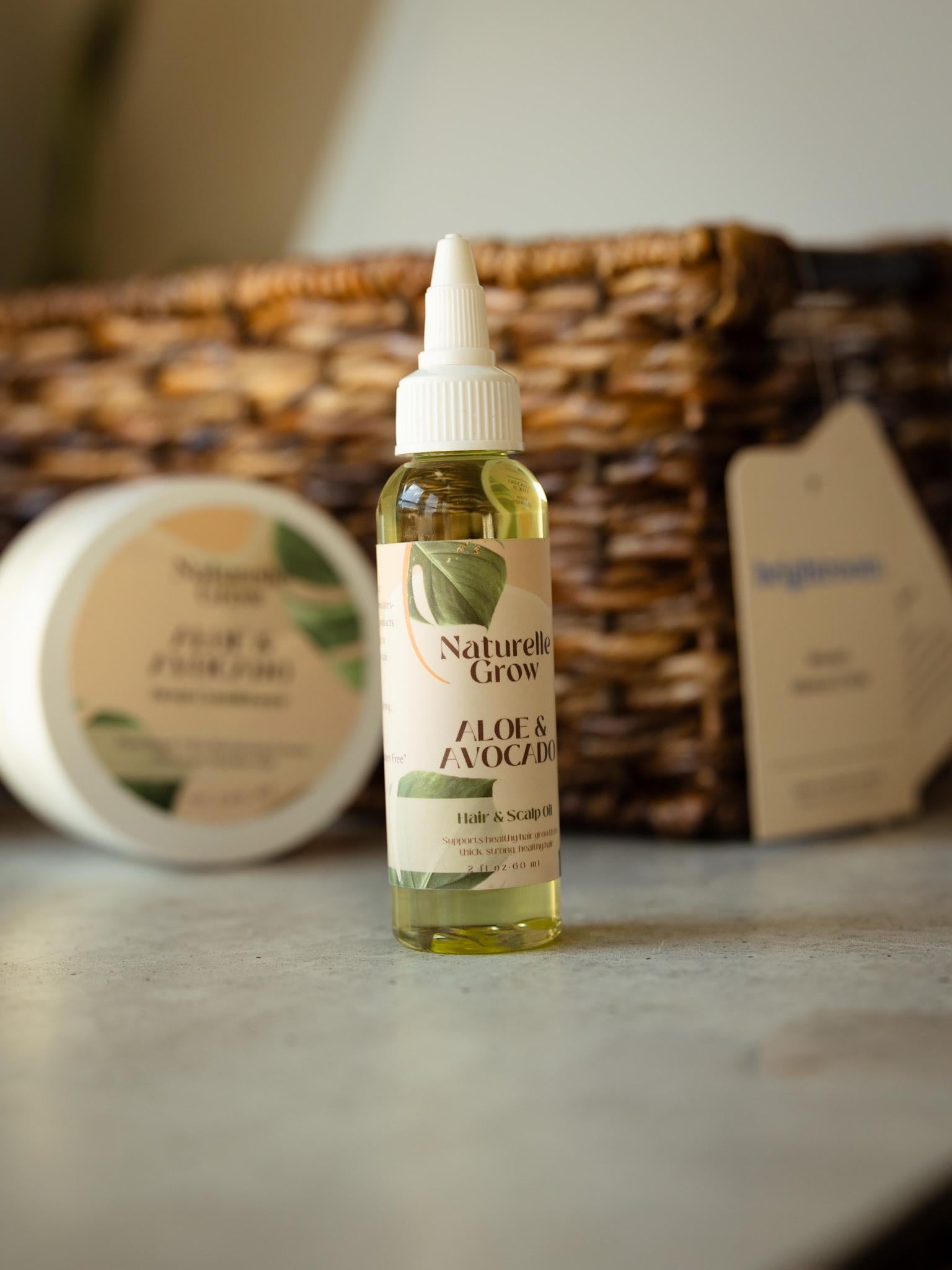 Hair oil Aloe  Avocado Hair Growth Oil -- Hair Growth Serum gift for mom naturellegrow dry scalp treatment dry scalp oil
