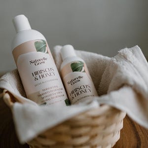 Hibiscus & Honey Leave In conditioner styling cream detangler hair growth NaturelleGrow Hair Moisturier