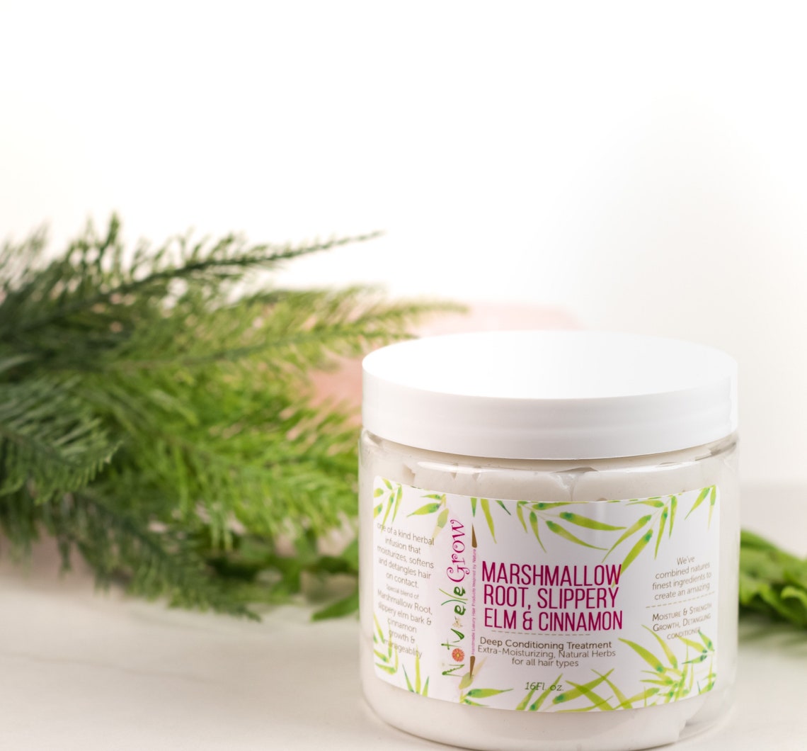 Marshmallow Root Slippery Elm Deep Conditioner hair growth Etsy