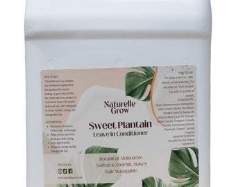 Sweet Plantain Leave In hair conditioner  hair detangler Private label Hair Care Products Gallon