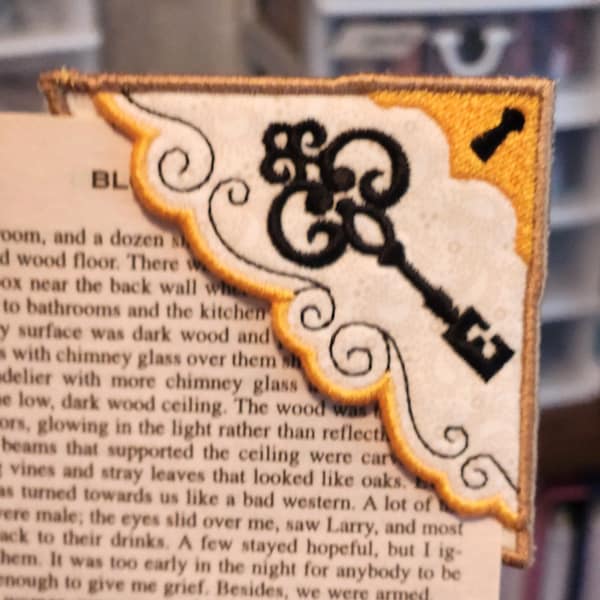 Corner Bookmark Skeleton Key Personalized