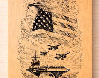 Sea Guardian SVG PNG, US Navy Lasergravur, Militärkunst