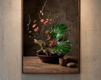 Still Branch" - Japansk Ikebana ZenArt-tryck