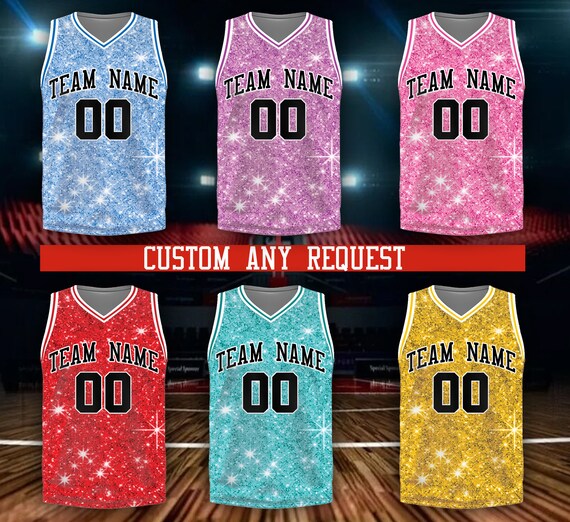 Maillot de basket ball a paillettes personnalise contre la fraude T shirt de basket ball personnalise pour le jour du match de basket ball tenue pour fan de basket ball Etsy France
