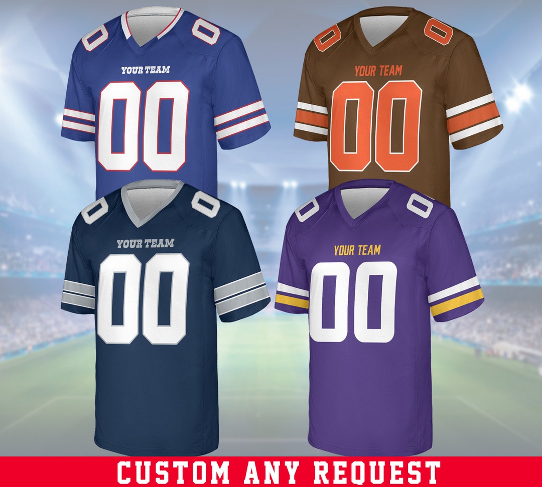 Custom US Football Jersey Color, Personalization Football Team Jersey