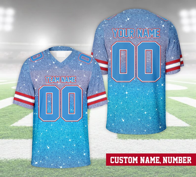 Custom Fraud Glitter US Football Jersey Color Personalized Football