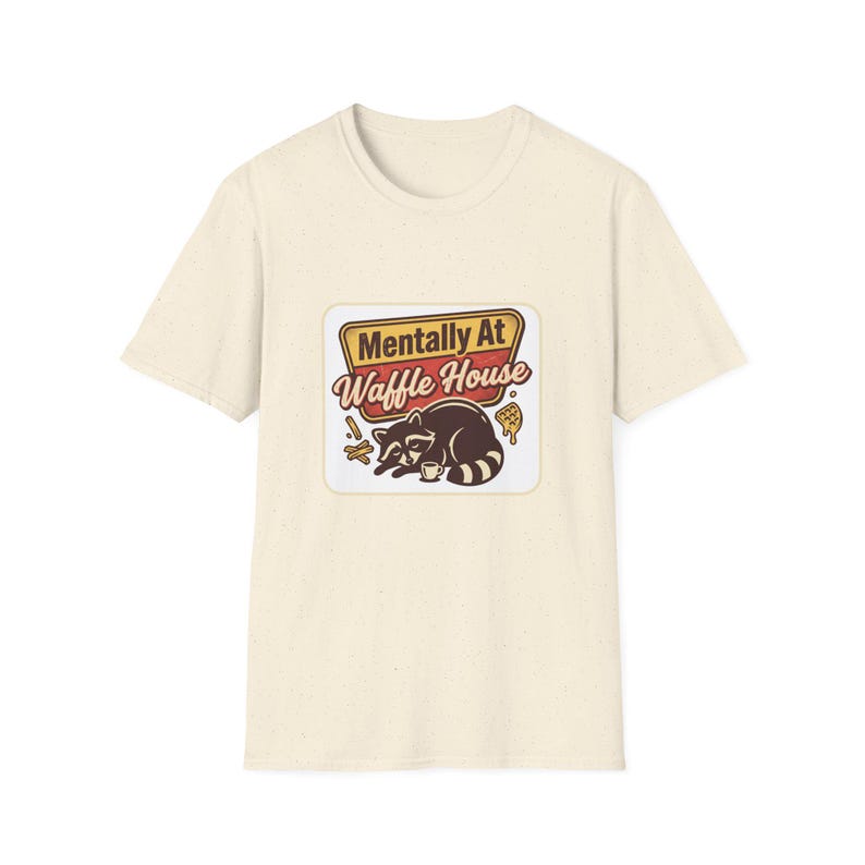 Mentally At Waffle House T-Shirt | Sleeping Raccoon, Retro Diner Graphic image 20