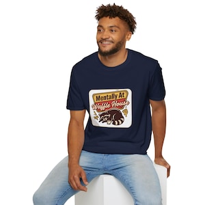 Mentally At Waffle House T-Shirt | Sleeping Raccoon, Retro Diner Graphic image 12