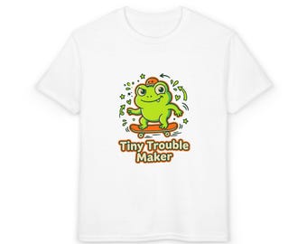 Tiny Trouble Maker Frog Youth T-Shirt | Skateboard Cute Kids Tee