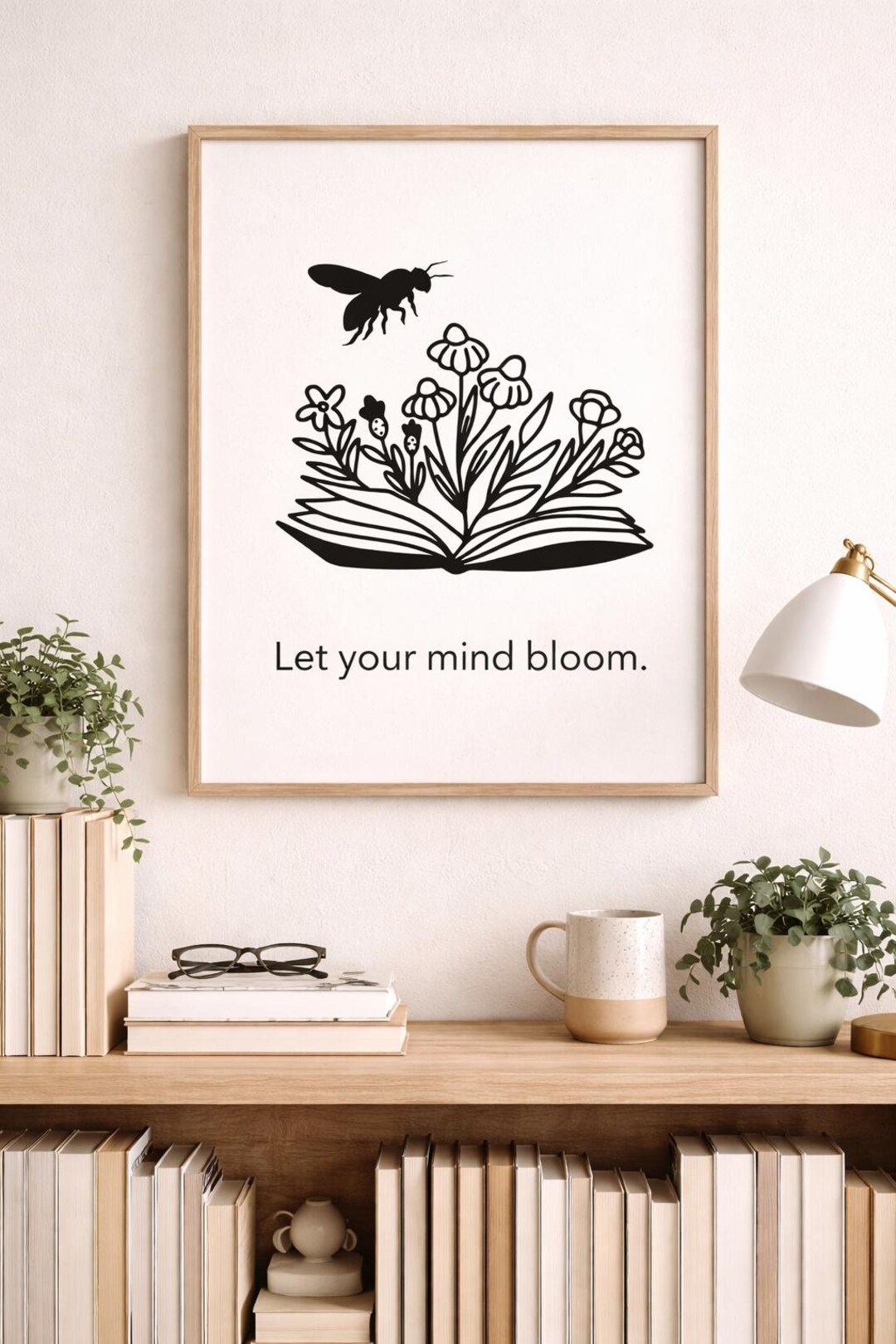 Teacher Gift Printable Poster | Book Lover Wall Art | Reading Quote ...