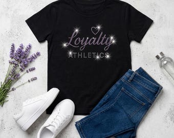Loyalty Athletics Rhinestone T-Shirt | Custom Bling Sports Tee (Digital Download)