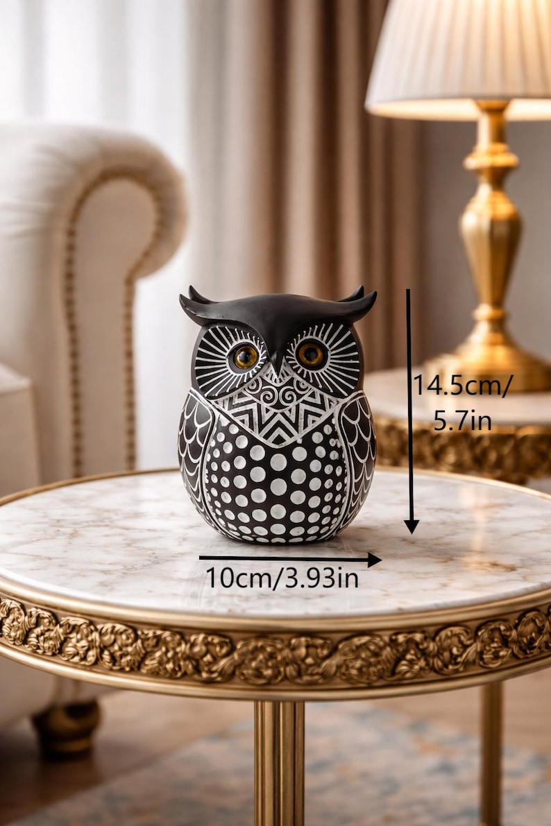Handmade Resin Owl Figurine | Minimalist Home Decor - Etsy