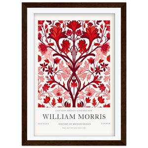 William Morris Peony Art Print, History of British Design Poster, Peach Floral Wall Art, Giclee Museum Poster, South Kensington London Decor