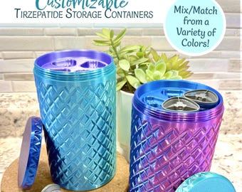 Zepbound 4 Pen Holder for Fridge | Customizable GLP-1 Pen Storage | Mounjaro & Trulicity Compatible | Medication Organizer